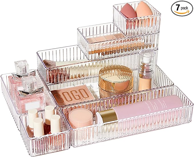 Makeup and Vanity Drawer Organizer Trays